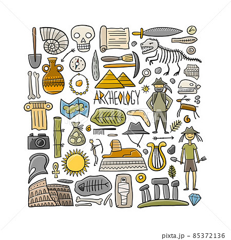 Archeology ancient history. Art frame for your design 85372136