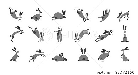 Funny Rabbits collection for your design Funny Rabbits collection for your design 85372150