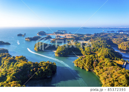 早朝の秋の松島（宮城県） 85372393