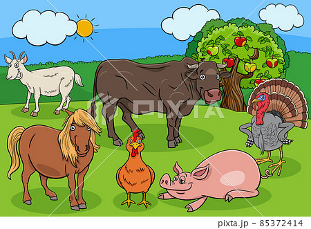 sad cartoon farm animals