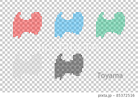 ドット地図_富山県-丸02 ドット地図_富山県-丸02 85372516