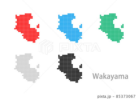 ドット地図＿和歌山県-四角01 85373067
