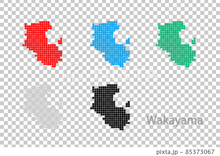 ドット地図＿和歌山県-四角01 85373067