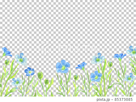 亞麻花水彩畫的插圖 85373085