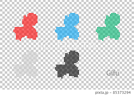 Dot map_Gifu prefecture-Maru 01 Dot map_Gifu prefecture-Maru 01 85373294