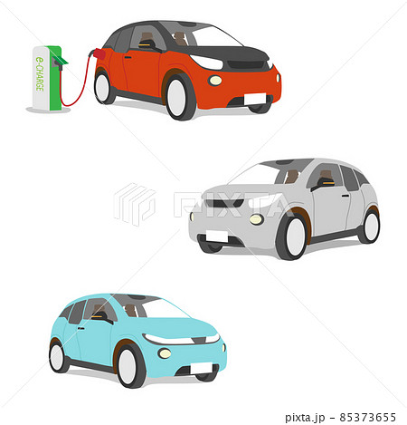 電気自動車の素材セット 電気自動車の素材セット 85373655