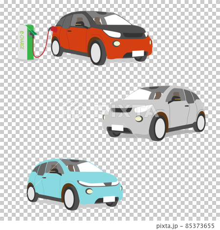 電気自動車の素材セット 電気自動車の素材セット 85373655