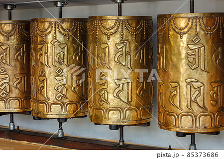 Buddhist prayer wheels Buddhist prayer wheels 85373686
