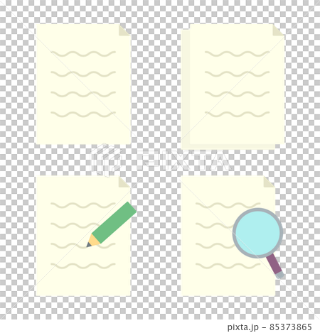 シンプルでかわいいドキュメントのイラスト 85373865