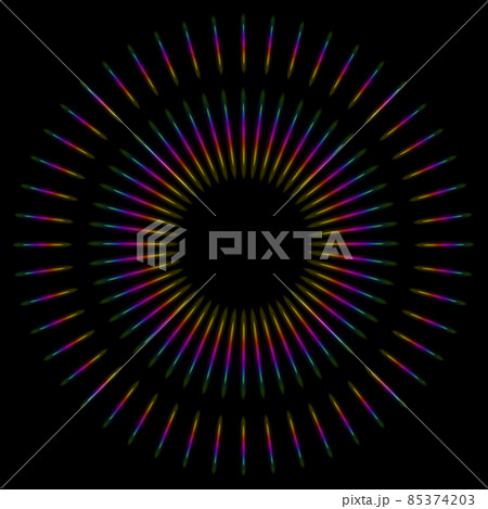 Light Refractions with Rainbow Sunlight. Crystal Light Effects. Bright Reflection Flare. Shiny Glare from Diamond 85374203