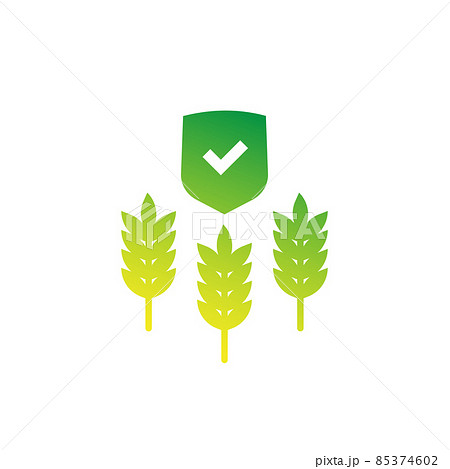 crop protection or agricultural insurance icon 85374602