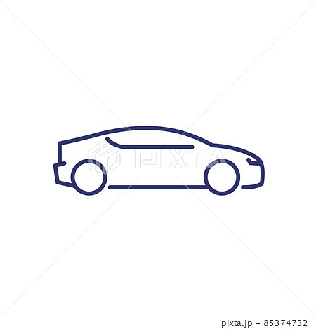 supercar line icon on white 85374732