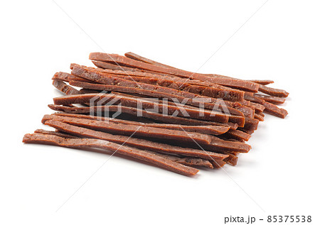 Dried fish sticks isolated Dried fish sticks isolated 85375538