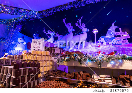 A self service candy store shop in Brussels, Belgium. Candy store during Christmas holidays in a Christmas market in the centre of Brussels. High quality photo A self service candy store shop in Brussels, Belgium. Candy store during Christmas holidays in a Christmas market in the centre of Brussels. High quality photo 85376676