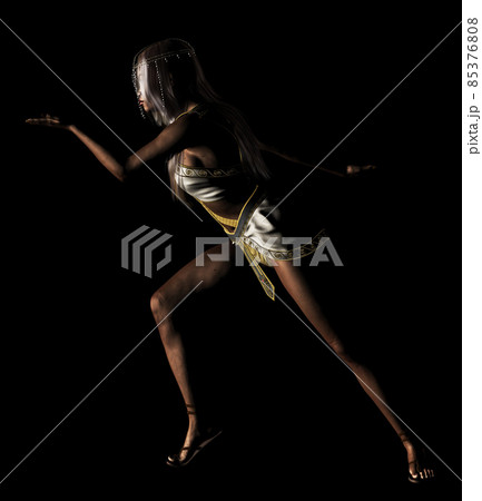 3D Egypt woman in the dark 85376808