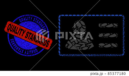Bicolor Distress Quality Standards Badge and Geometric Mosaic User Card Icon Bicolor Distress Quality Standards Badge and Geometric Mosaic User Card Icon 85377180