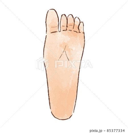 水彩風の身体パーツ 足の裏 水彩風の身体パーツ 足の裏 85377334