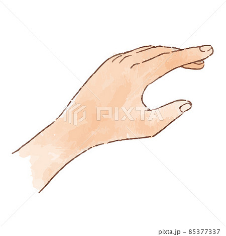 水彩風の身体パーツ 手首から上 85377337
