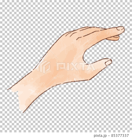 水彩風の身体パーツ 手首から上 85377337