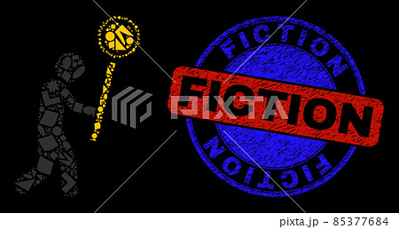 Bicolor Rubber Fiction Badge And Geometric Mosaic Light Wizard Man Icon Bicolor Rubber Fiction Badge And Geometric Mosaic Light Wizard Man Icon 85377684