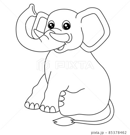 Elephants  Free printable Coloring pages for kids