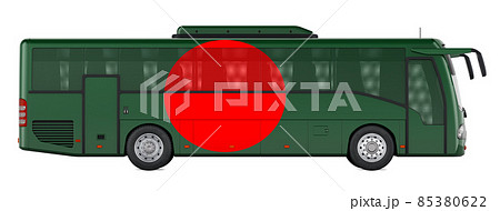 Bus travel in Bangladesh, Bangladeshi bus tours, concept. 3D rendering Bus travel in Bangladesh, Bangladeshi bus tours, concept. 3D rendering 85380622