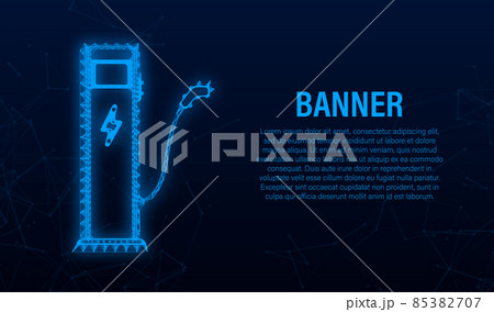 Electric vehicle charging station icon. Ev charge. Electric car. Vector illustration. Electric vehicle charging station icon. Ev charge. Electric car. Vector illustration. 85382707