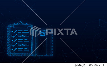 Delivery Website Banner. Delivery service app. Plexus style vector stock illustration 85382781