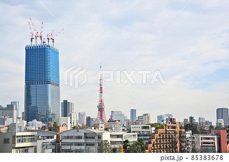 東京六本木から見た東京タワーの風景 85383678