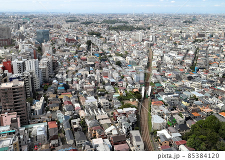 東京都市風景　三軒茶屋キャロットタワー展望ロビーより 85384120