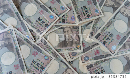 敷き詰められた壱万円札 敷き詰められた壱万円札 85384755