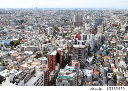 東京都市風景　三軒茶屋キャロットタワー展望ロビーより 85385429