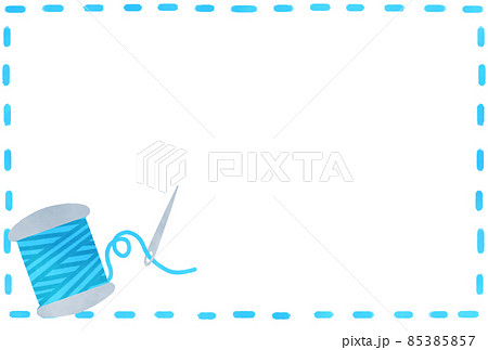 縫い目のメッセージカード イラスト素材 縫い目のメッセージカード イラスト素材 85385857