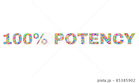 Bright 100% POTENCY Mosaic Text from Stars 85385902