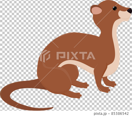 Cute cartoon otter, funny waterfowl animal 85386542