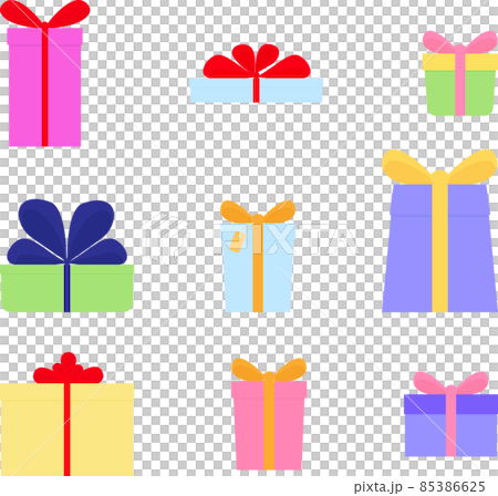 Vector set of different gift boxes. Flat design - Stock Illustration ...