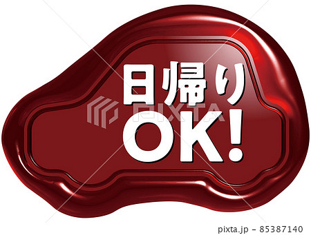 日帰りOK！　車のシールワックスエンブレム　赤 85387140