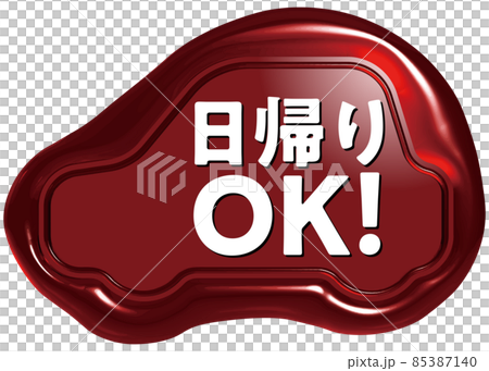 日帰りOK！　車のシールワックスエンブレム　赤 85387140