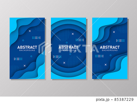 Colorful liquid and geometric background with fluid gradient shapes 85387229