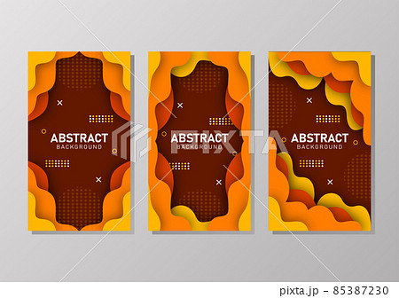 Colorful liquid and geometric background with fluid gradient shapes 85387230
