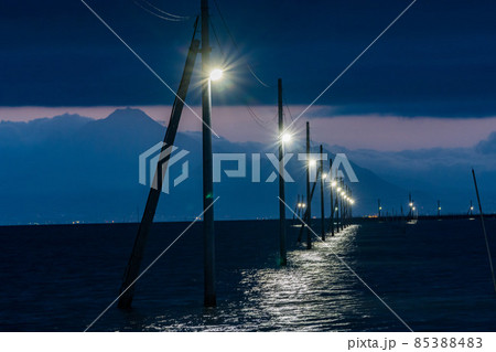 長部田海床路 夜 長部田海床路 夜 85388483