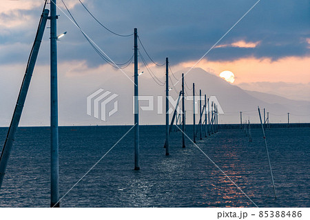 長部田海床路 夜 長部田海床路 夜 85388486