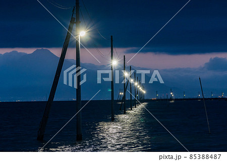 長部田海床路 夜 長部田海床路 夜 85388487