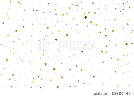 Christmas digital paper with gold and silver stars. Silver and gold star Celebration Confetti. 85389440