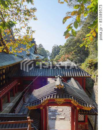 久能山東照宮廟門と駿河湾 久能山東照宮廟門と駿河湾 85389575