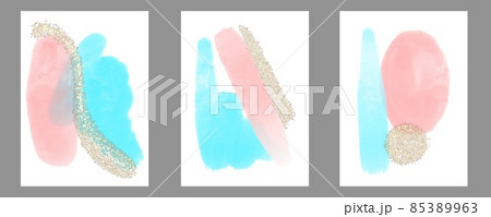 Luxury abstract fluid art painting background alcohol ink technique. Hand draw Organic shape design for wall framed prints, canvas prints, poster. 85389963