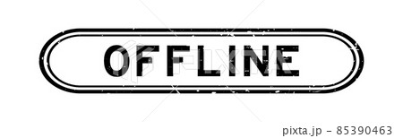 Grunge black offline word rubber seal stamp on white background Grunge black offline word rubber seal stamp on white background 85390463