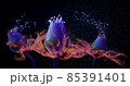 Alien Rainbow Flowers Close View 3D Render 85391401
