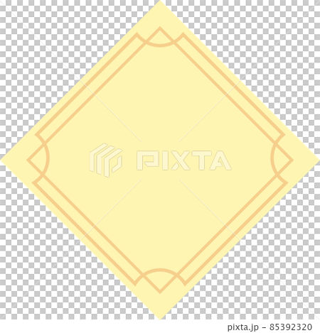 Frame square double line yellow - Stock Illustration [85392320] - PIXTA