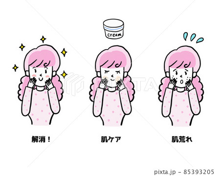 肌ケア　美容イラスト 85393205